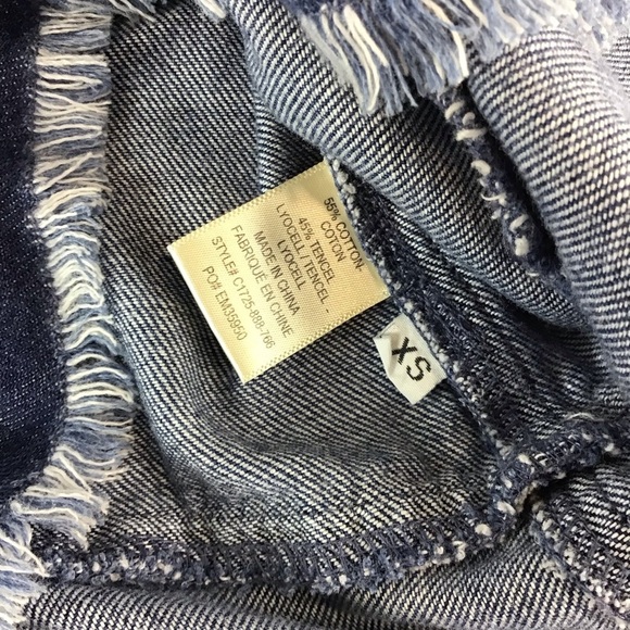 Cloth & Stone Blue Denim Peplum Shirt | XS - Picture 11 of 12